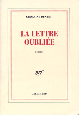 La lettre oubliée, de Ghislaine Dunant